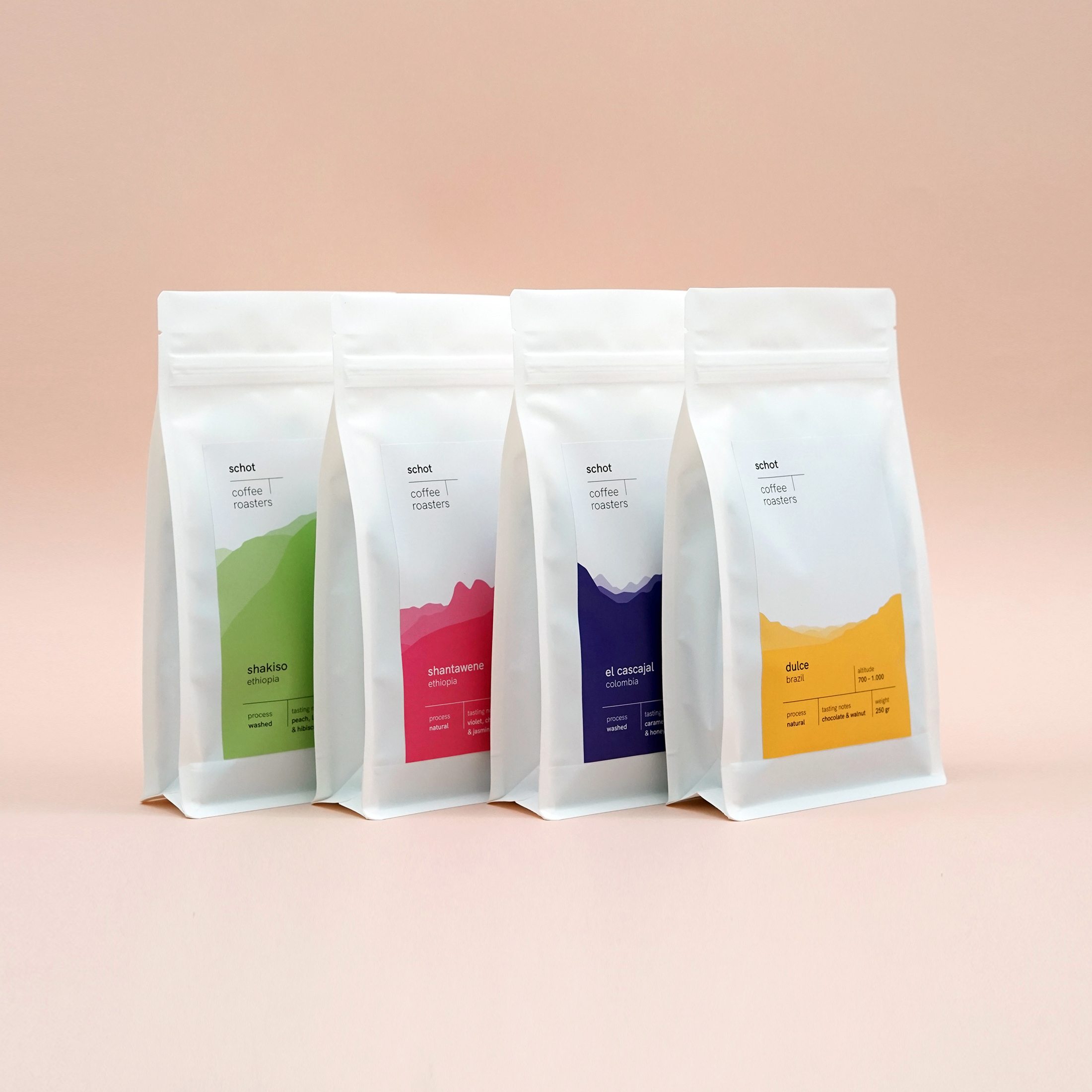 Schot Coffee Roasters verpakkingen