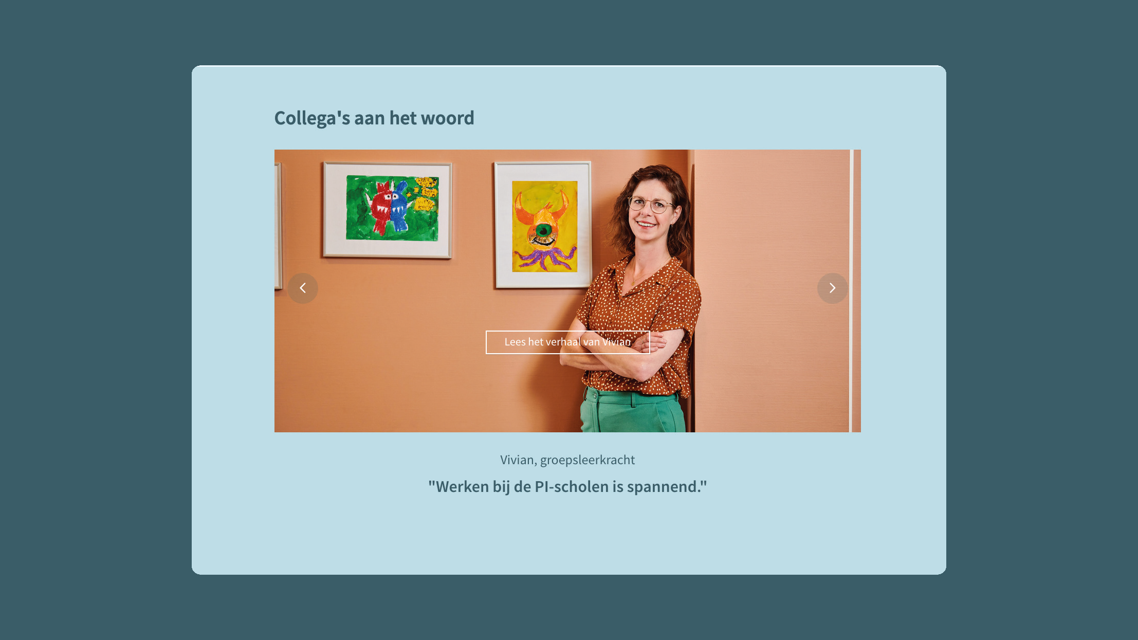 Website PI-scholen collega's aan het woord