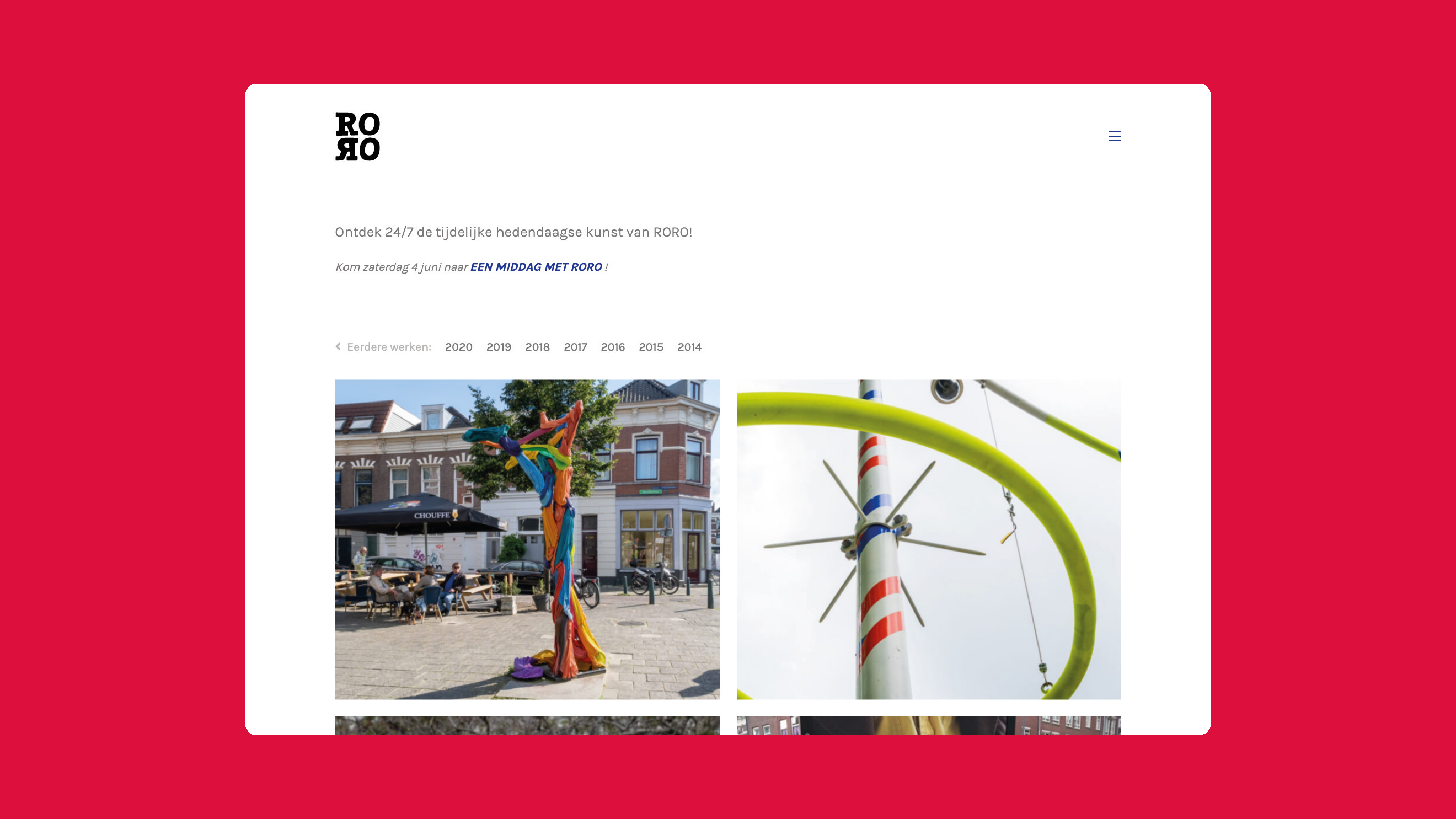 RORO website kunstwerken overszicht