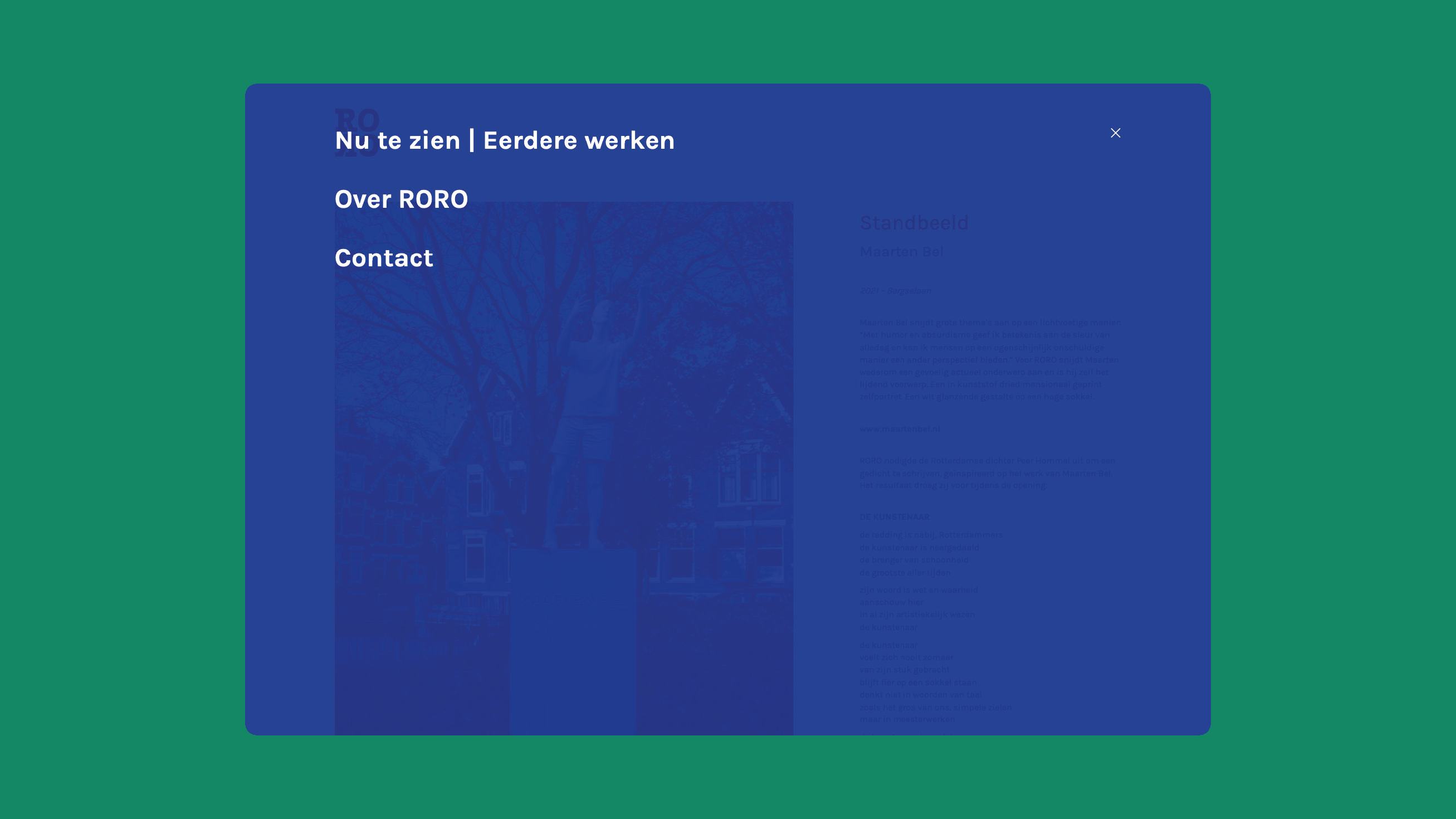 RORO website menu